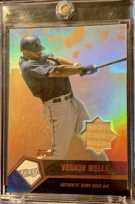 Vernon Wells 2004 Topps Refractor Authentic Game Used Bat 20/99  #VW - Image 1 of 2