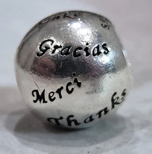 Authentic Pandora S925 ALE Sterling Silver Many Thanks Bead #791276 - Picture 1 of 6
