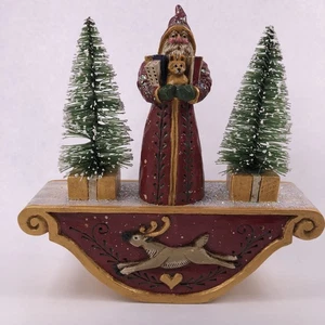 P. Schifferl Enchanted Winter's Eve Woodland Babbo Natale dondolo Midwest Cannon Falls - Foto 1 di 5