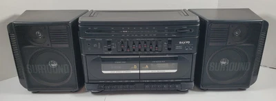 DE COLECCIÓN SANYO M W242K RADIO ESTÉREO DOBLE REPRODUCTOR GRABADORA DE CASETE SONIDO ENVOLVENTE Foto 1 de 4