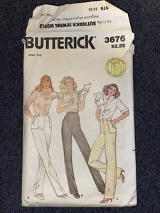 Vintage Pants - Sewing Pattern - Butterick 3676 - READ DESCRIPTION - Picture 1 of 4