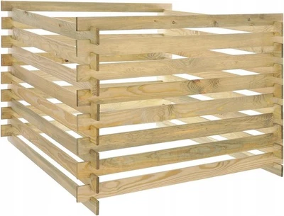 Komposter Garten Holz 100x70x100 cm Brettkomposter Kompostierung Gartenkomposter - Bild 1 von 4