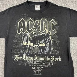EUC  AC/DC Shirt For Those About To Rock Size M Medium Black Short Sleeve - Picture 1 of 8