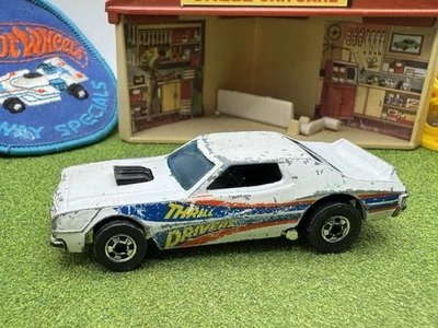1977 Hot Wheels Thrill Drivers Torino Stocker White Flying Colors Hong Kong VHTF - Image 1 of 4
