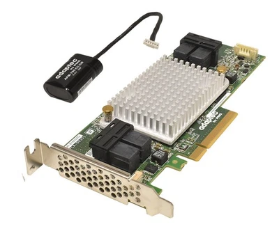 Adaptec ASR-81605ZQ 12Gbs PCIe x8 SAS/SATA RAID Controller TCA-00351-01-B BBU LP - Bild 1 von 4