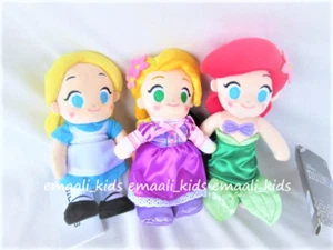 nuiMOS ARIEL ALICE UND RAPUNSEL nuiMOs PLÜSCHPUPPE 3er Set DISNEY STORE JAPAN - Bild 1 von 10