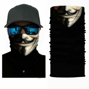 Erhalten Sie 3 Masken $10,50 V für Vendetta schwarze Gesichtsmaske Hals Gamasche Gesicht Bandana Schlauch - Bild 1 von 4
