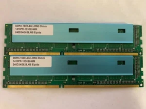 NB ELPIDA 8GB KIT (4GBX2) DDR3-1600MHz PC3-12800 1.5V DIMM SDRAM 240D34G628 - Picture 1 of 2