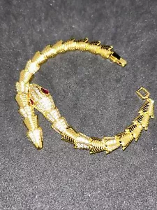 Serpentine Gold Plated Bracelet - Picture 1 of 4