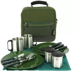 NGT DELUXE CUTLERY SET KIT STOVIGLIE CAMPEGGIO CARPFISHING CARP ANGLER A1803 - Imagen 1 de 6
