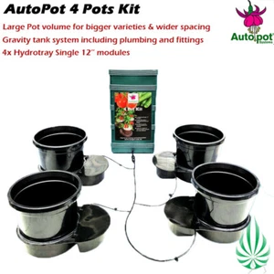 Auto Pot 4 Pots Kit Plant Driven Watering Feeding System Hydroponics Grow System - Picture 1 of 1