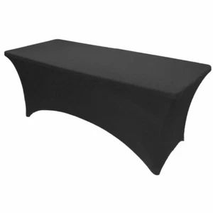 Schwarz und Weiß 4 Fuß-8 Fuß Spandex Tischdecke Stretch Passgenau Tisch Abdeckung - Bild 1 von 21