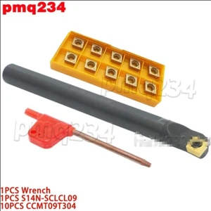 Tornio interno sinistro 14 mm S14N-SCLCL09 barra alesatrice tornio tornio tornio + CCMT09T304 - Foto 1 di 5