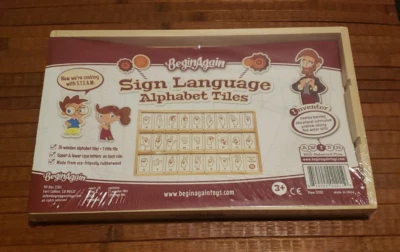 Begin Again Sign Language Alphabet Tiles Lower And Upper Case 27 Tiles New  - Image 1 of 4