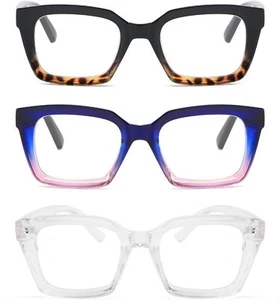 MMOWW Reading Glasses 3-Pack Women / Men +0.35 - anti Blue Light Glasses NEW - Picture 1 of 4