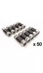 50x Compression F Connectors for wf65 ct63 shotgun Twin Sky Q Sky+hd Cable  - Picture 1 of 3