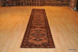 TOP QUALITÄT HALLENLÄUFER 2' 8" x 12 Fuß HERIS Design WOLLE Orientalischer TEPPICH MAHAGONI - Bild 1 von 12