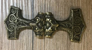 Schließe aus Metall - Gewand - Thorshammer - messing - Bild 1 von 1