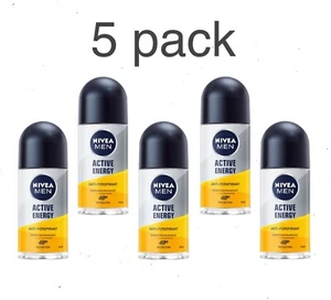 5 x NIVEA MEN ACTIVE ENERGY Roll-on Deodorant für Herren, 1,7 flüssig/50ml - Bild 1 von 3