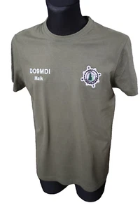 T-shirt khaki z logo POTA i znakiem wywoławczym, imię szynka radio haft rozmiar S-3XL - Zdjęcie 1 z 8
