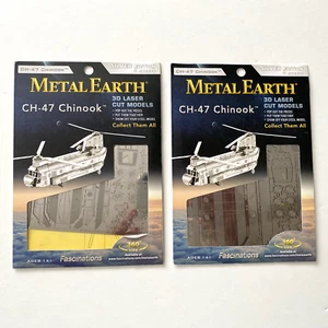 2 Fascinations Metal Earth CH-47 Chinook Helicóptero Modelo 3D Kits Edición Plateada - Imagen 1 de 18