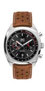 MARCHAND Classic Driver Chrono Tan Strap Brand New - Picture 1 of 5