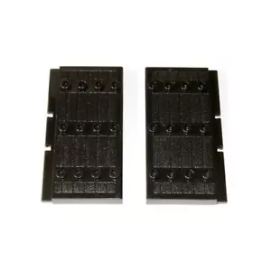 LEGO 8874 - Castle - Door / Stockade w/ Studs & Hinge Bricks (x2) - Black - Picture 1 of 2