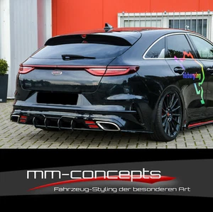 Difusor de copa enfoque + laterales para KIA Pro Ceed Cee'd parachoques trasero INE  - Imagen 1 de 4