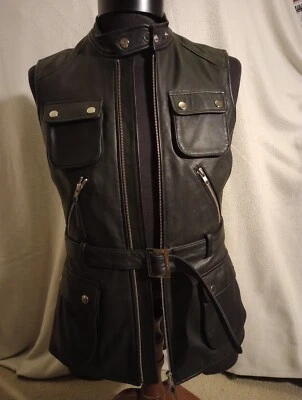 Women's I.N.C International Concepts Leather Vest. Size M - Image 1 of 4