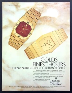 Reloj Rolex Benvenuto Cellini 1983 oro blanco y amarillo foto de colección anuncio impreso - Imagen 1 de 1