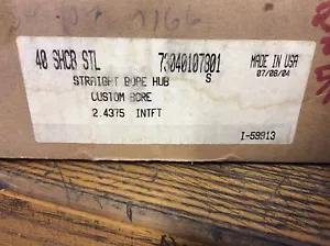Rexnord 40 SHCB STD 73040107801 Rex Omega Straight Bore Hub 2.4375 - Picture 1 of 7