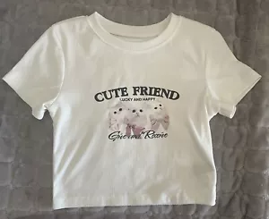 Top corto Dazy Cute Friend Cat para mujer talla mediana - Imagen 1 de 3