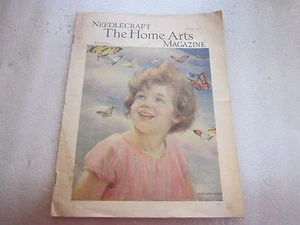 1933 May monthly magazine Needlecraft Magazine girl with butterflies - Picture 1 of 3