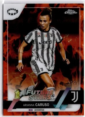Arianna Caruso 2022-23 Topps Chrome Women's Inferno Refractor #41 Juv #57/75 - Image 1 of 2