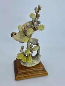 Dorothy Doughty Royal Worcester Pájaro Cazador de Moscas Coño Hueso de Sauce China con Soporte - Imagen 1 de 15