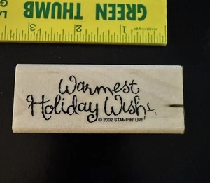 Warmest Holiday Wish - Vintage Tintenstempel - Bild 1 von 2