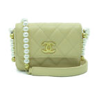 *10%Off* Chanel Quilted Cc Ghw Chain Shoulder Bag Crossbody Lambskin Beige