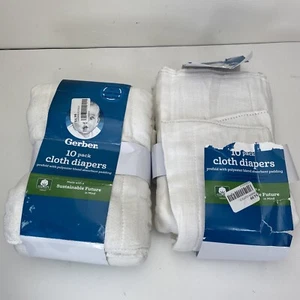 New Gerber 17 pack cloth diapers Oeko-Tex - Picture 1 of 6