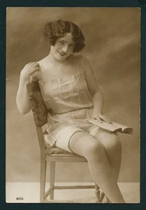 French 1920s Risqué FLAPPER In LINGERIE Stockings Chair BOOK ~ VASTA Archives - Picture 1 of 1