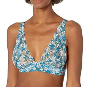 Honeydew Camelia Bralette Womens Small Blue Floral New - Picture 1 of 10