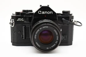 【Near MINT】Canon A-1 35mm Film Camera SLR+ New FD 50mm f1.8 Lens From JAPAN - Picture 1 of 12