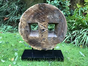 Robust Old Wooden Cart Wheel - Picture 1 of 6