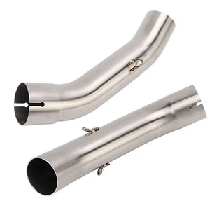 Stainless Steel Mid Link Pipe Slip On Type Motorcycle Exhaust Muffler - Picture 1 of 23