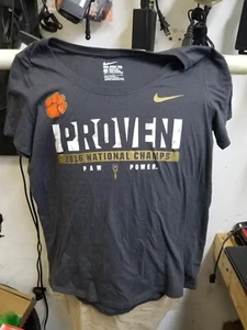 The Nike Tee Clemson 2016 National Champion Proven Paw Power Large womens - Picture 1 of 4