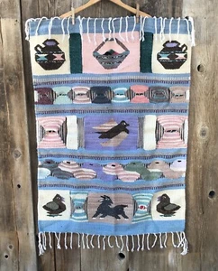 Vintage Artesanias Gultex Handwoven Mexican Wall Tapestry - Picture 1 of 6
