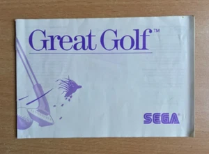 SEGA Master System Instruction Manual - GREAT GOLF - Picture 1 of 2
