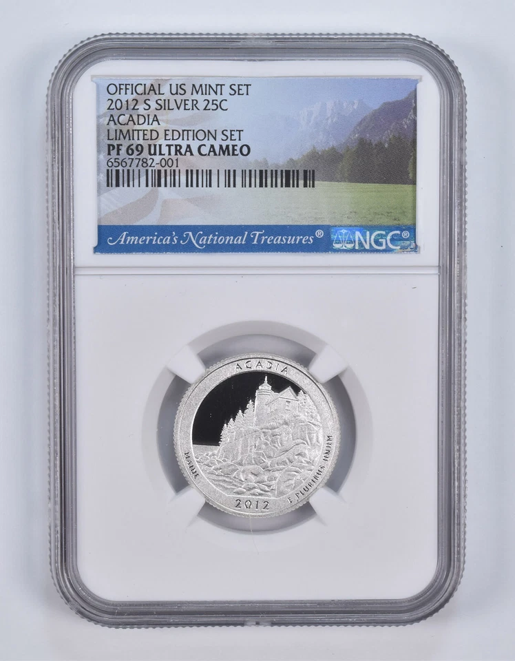 2012-S Silver PF69 ANT Acadia Quarter Limited Edition NGC - Image 1 of 4