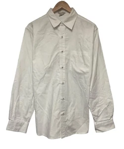Carbon 2 Cobalt Mens Size Medium Button Front Shirt White Long Sleeve Cotton euc - Picture 1 of 5