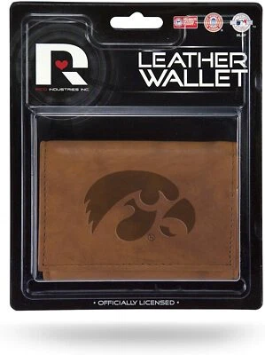 Iowa Hawkeyes NCAA Embossed Leather Trifold Wallet Deal Shop Local Ship Midwest  - Image 1 of 2