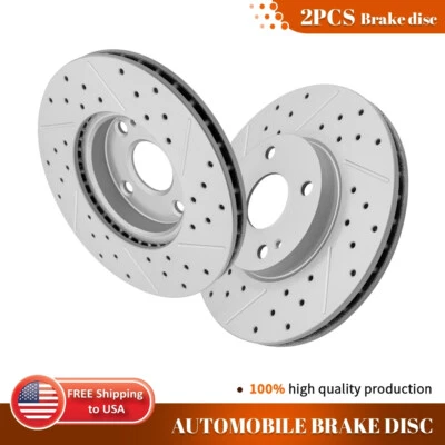 前钻盘式制动转子适用于 Scion iA 丰田 Yaris iA 马自达 2 2016 - 2022 — 第 1/4 张图片